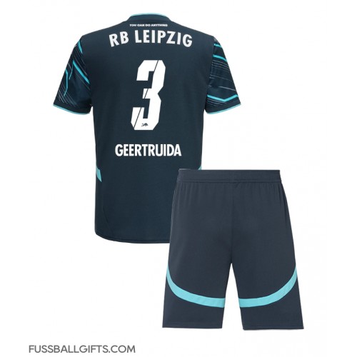 RB Leipzig Lutsharel Geertruida #3 Fußballbekleidung 3rd trikot Kinder 2024-25 Kurzarm (+ kurze hosen)